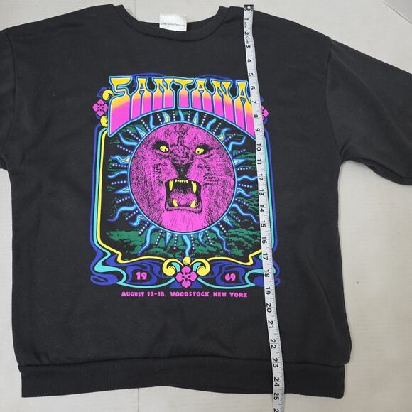 Small Carlos Santana Pullover Crewneck Woodstock 1969 Purple Lion - Picture 4 of 6